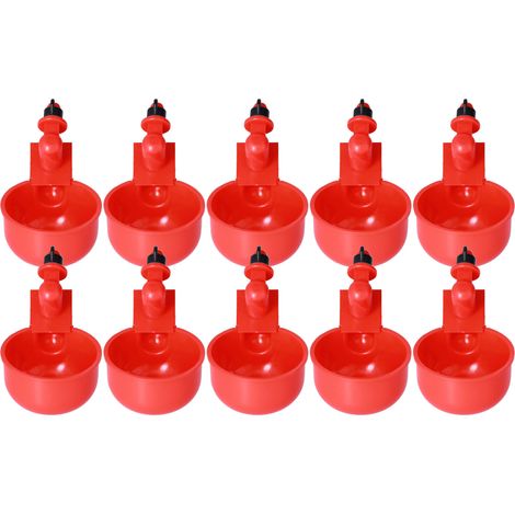 Automatische Hühnertränke  MOD-7896  Hängende Wassernäpfe für Geflügel (Wachteln, Tauben, Enten, Gänse)  Strapazierfähiges PVC  6 Stück  Schwarz
