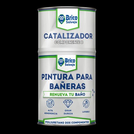 Pintura para bañeras Acabado Mate Negro 600+150 ML Dos componentes (1/5)