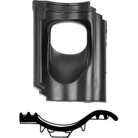 Ubbink chapeau de toiture en plastique 131mm 35-55° OVH 4 tuiles