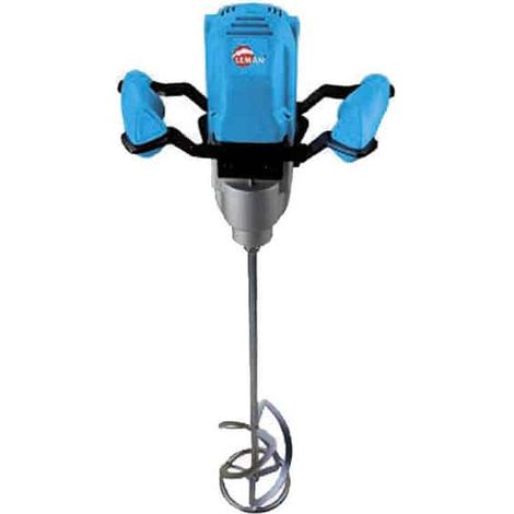 Leman – Malaxeur 1800W 2 vitesses – Régulateur électronique – Poignées ergonomiques – Application colle, mortier, peinture