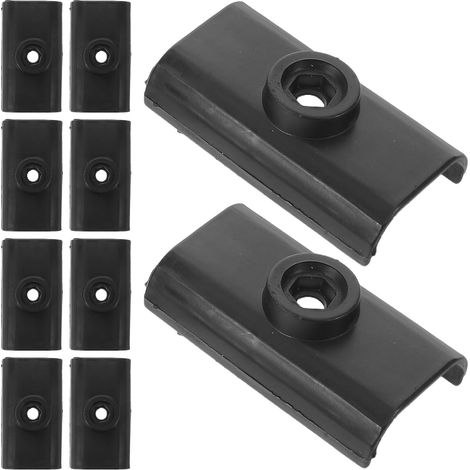10 Pièces Renfort pour Tonnelle Extérieure Compatible Tubes Ovales 3 Cm, en Plastique Noir, Design Antivent et Ergonomique pour Usage en Plein Air (1/5)