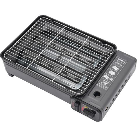 Gril de camping, design portable, construction durable, noir (1/2)