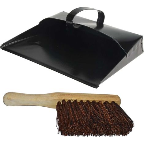 Faithfull Metal Dustpan and Bassine Brush 280mm 11 Inch FAIBRDUSTPA FAIBRBASS11 (1/2)