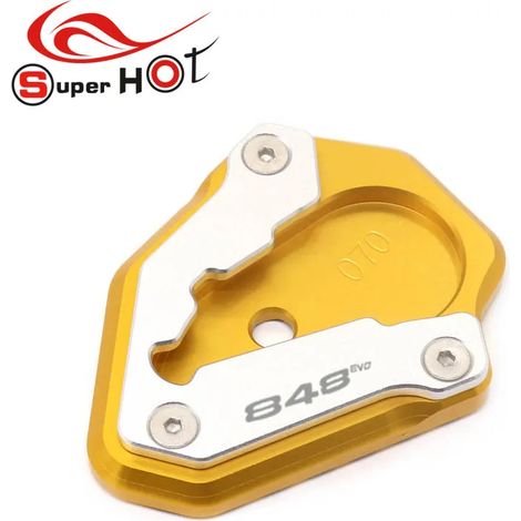 (Or) Compatible avec DUCATI 848EVO 848 EVO 1098 1198 Accessoires moto : support de béquille latérale, extension de béquille maxpower (1/4)