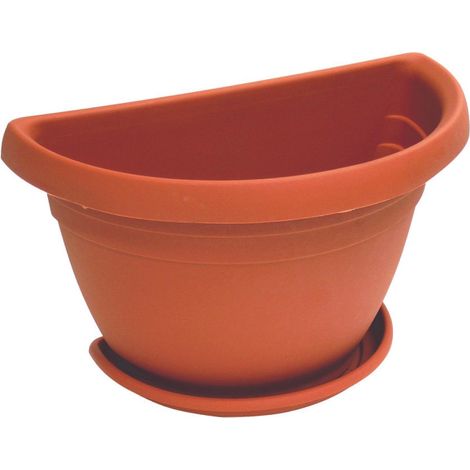 gerla vaso per piante fiori in polipropilene con sottovaso cm 20x20x22 cm (1/8)