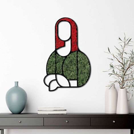 Cuadro Misolo, Estructura de Madera Noble, Color Rojo, 48x31h cm Verde (1/4)
