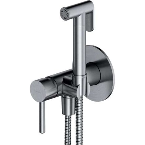 OMNIRES Y - Miscelatore ad incasso per bidet, con doccetta, con corpo incasso, nichel spazzolato SYSYBI2NI