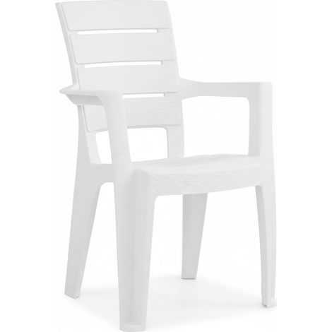 Sedia Impilabile con Braccioli Ayder Cm 56 x 44 x 89H Col Bianca (1/2)