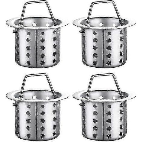 Lot de 4 crépines d'évier de cuisine, crépine de vidange, filtre de vidange, crépine pour lavabo et baignoire, bouchon de baignoire (1/5)