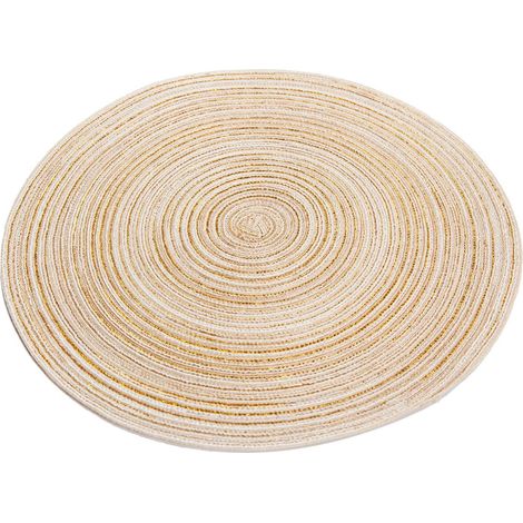 dessous de assiette tissés en PP lot de 6 antidérapant (1/4)
