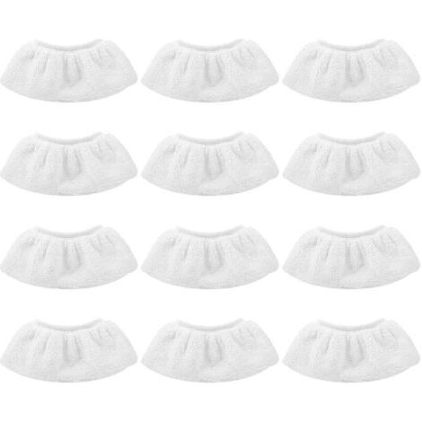 Confezione da 12 mutande in microfibra, bianche, compatibili con pulitore a vapore. (1/4)
