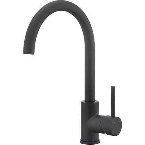 Grifo lavabo caño alto monomando, Negro (1/3)