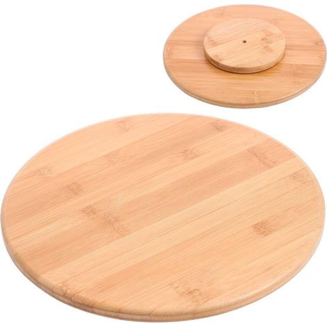 Tagliere Vassoio da Tavolo Antipasti Girevole in Bamboo 30 cm (1/2)