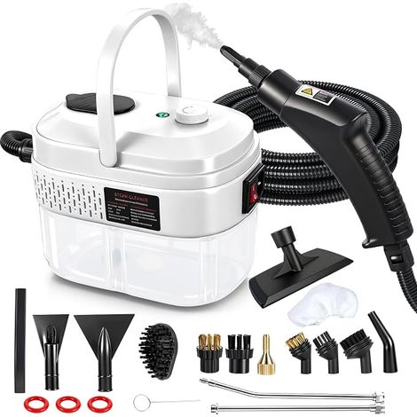 Portable Steam Cleaner 1500W, Cleaning with 14 Accessories, 3bar, 15s, 1400ml Steam Cleaner (1/5)