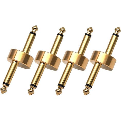 Lot de 4 connecteurs jack pour pédales d'effet guitare, raccords métalliques à souder, cavaliers à manivelle. (1/5)