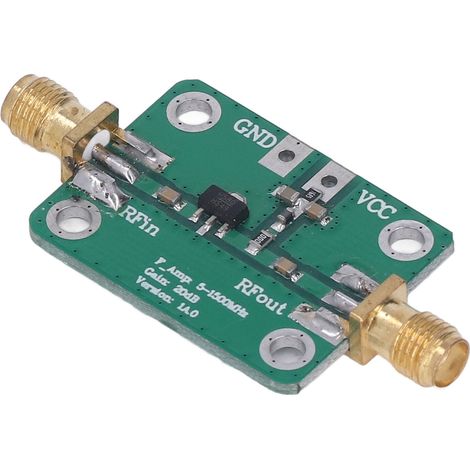 Module Amplificateur RF 5-1500MHz Large Bande Gain 20dB Haute Fréquence Radioamateur DC5V (1/5)
