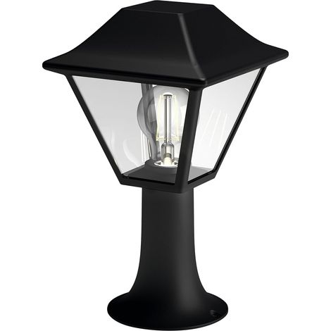 borne extérieure LED ALPENGLOW, nécessite une ampoule E27 max 60W - Noir (1/4)