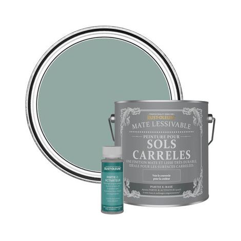 Peinture pour Sols Carrelés Mate Lessivable - Bleu Gris (1/3)