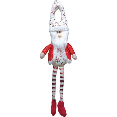 Dekorative Weihnachtspuppe zum Aufhängen an der Tür, zum Platzieren auf dem Kamin, dem Weihnachtsbaum, der Wand oder den Vorhängen (mehrfarbig). (1/5)