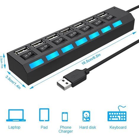 Câble de charge multiple 1,2m, 3 en 1 avec ports USB-C/Micro-USB/Lightning, câble universel court pour tous appareils (1/5)