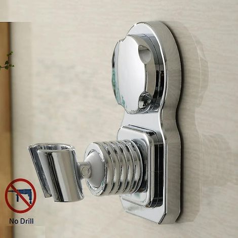 Support de pommeau de douche à ventouse pour salle de bain, argenté