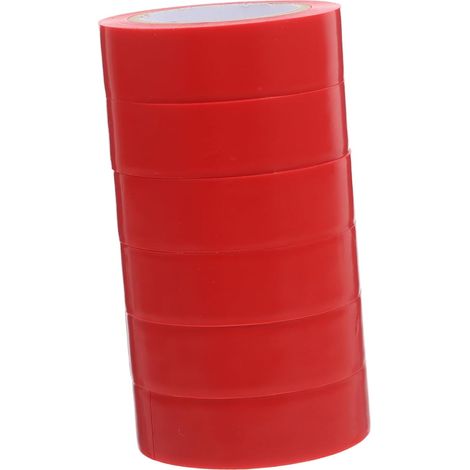 6 rouleaux Cinta Aislante Eléctrica Roja Resistente Alta (1/5)