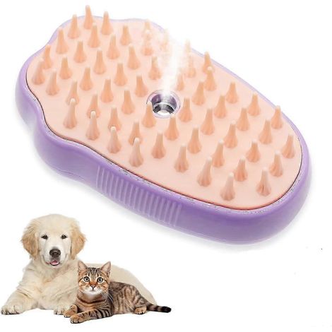 Brosse vapeur pour animaux de compagnie - Brosse vapeur 3 en 1 pour chat, brosse vapeur rechargeable pour animaux de compagnie, peigne démêlant pour chat et chien - GSL 6.14-AquaForge (1/5)