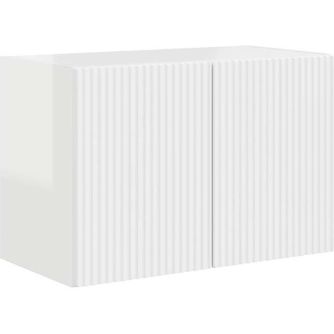 TV-Wandschrank Hochglanz Weiß 59,5 x 31 x 40 cm Holzwerkstoff vidaXL
