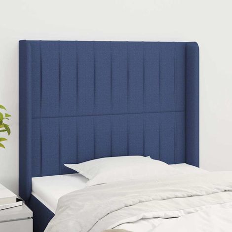 vidaXL Cabecero con orejas de tela azul 83x16x118/128 cm (1/5)