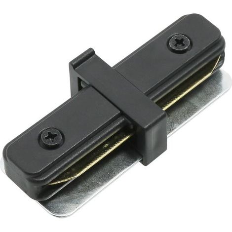 IluminaShop - Conector en Linea para Carril Monofasico Negro (1/2)