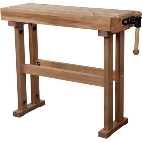 AUTRES Établi - STARTER - hêtre massif 1190 x 630 x 860 mm - 2 presses - perçage 19 mm