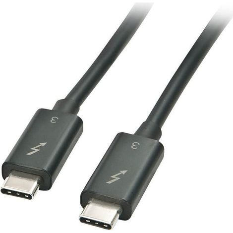 LINDY Thunderbolt™-Kabel Thunderbolt™ 3 USB-C® Stecker, USB-C® Stecker 2.00 m Schwarz 41557 (1/2)
