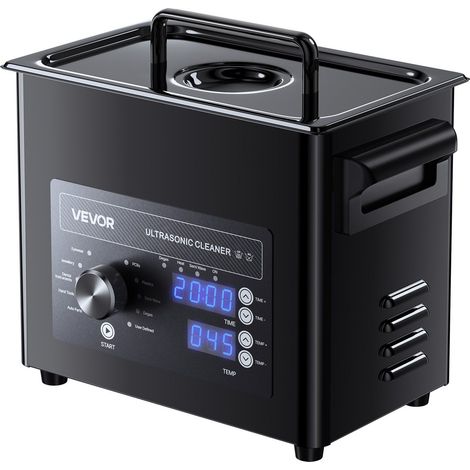 Nettoyeur à ultrasons 3L, appareil professionnel avec commande par bouton, en acier inoxydable, avec panier et boule de nettoyage, idéal pour montres, rasoirs, bijoux, pièces de monnaie et plus encore (1/5)