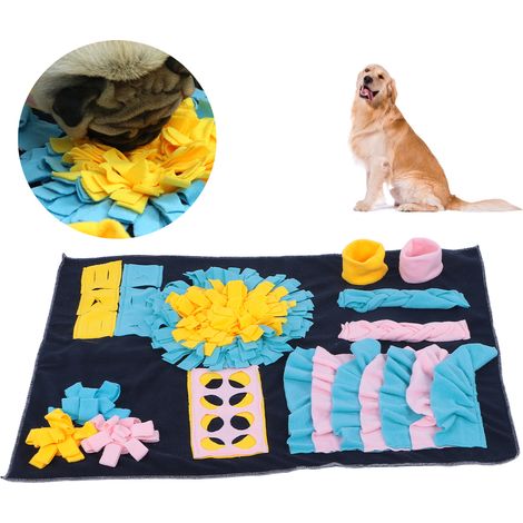 Tapis de Fouille pour Chien [Marque] Modèle Standard En Flanelle Antidérapant Lavable Machine pour Ralentir l'Alimentation et Réduire le Stress (1/4)