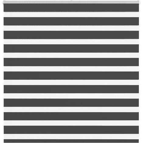 Doppelrollo Schwarz 145x100 cm Stoffbreite 140,9 cm Polyester