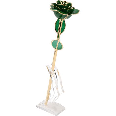 Rose éternelle plaquée or 24K, fleur préservée innovante, cadeau romantique pour Noël, Saint-Valentin, mariage, anniversaire, Thanksgiving, décoration durable. (1/5)