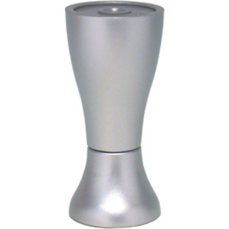 PIEDINO IN ABS REGOL. CM.9 ALLUMINIO P0224. Prezzo per 1 pezzo.