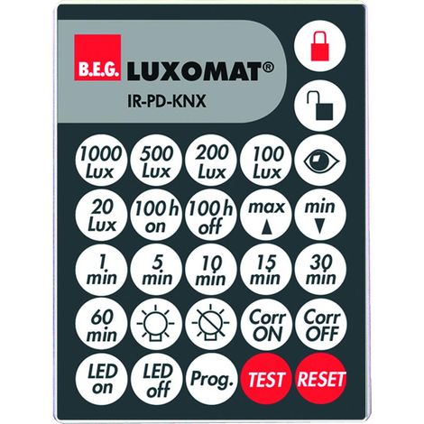 IR-PD-KNX télécommande à infrarouge KNX LUXOMAT 92123 (1/2)