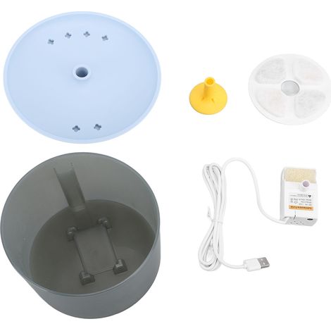 Fontaine à eau pour animaux de compagnie silencieuse et translucide avec filtration automatique et circulation, distributeur d'eau pour chats et chiens de petite et moyenne taille, type 2 (1/5)