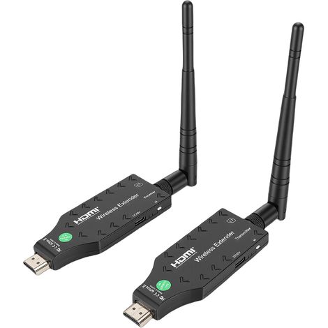 Émetteur et récepteur multimédia HD sans fil 150 m (492,1 pi) 5 GHz et 2,4 GHz, kit d'extension multimédia HD avec antenne pour PC, installation facile (Plug and Play). (1/5)