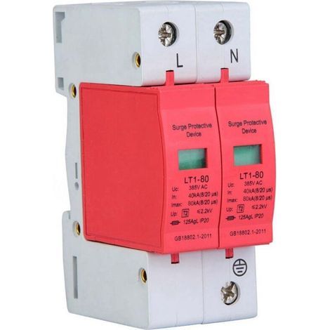 Parafoudre basse tension 2P 80 kA – Dispositif de protection contre les surtensions pour ligne téléphonique et réseau électrique (1/5)