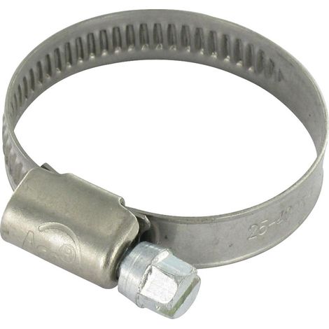 Collier Inox W4 Diamètre 180 à 200 largeur de la bande 12 Vis Acier zingué