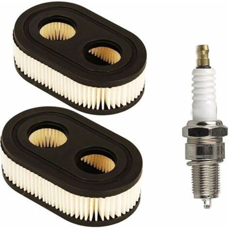Cartouche de Nettoyage Filtre à air avec Bougie d'allumage Compatible with Moteur Briggs & Stratton 798452 593260 Replacement Compatible with Tondeuse à Gazon Oregon 30 168 Rotary 14364 (1/4)
