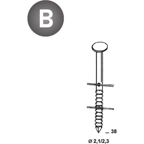 19 500 Pointes Annelées 16° (Coil) - 2.1/2.3x38 mm - D-Work (1/4)