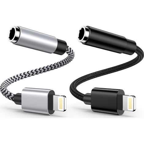 Adaptateur Lightning Jack 3,5 mm, [Certifié MFi] Adaptateur iPhone Jack 2PC (1/5)