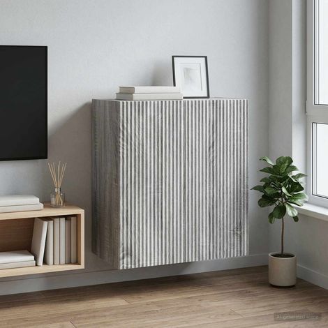 vidaXL Mobiletto a muro Sonoma grigio 59 x 31 x 60 cm