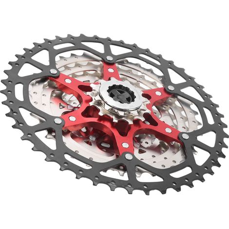 Cassette VTT 9 vitesses 11-46T, structure fendue, plateau alliage léger pour vélo tout-terrain (1/5)