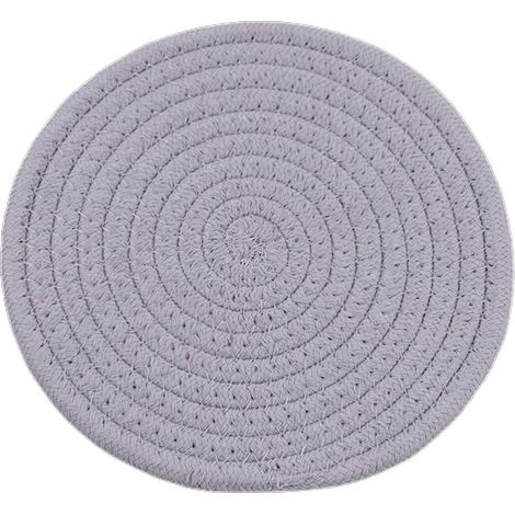 1/3 dessous de verre tressés faits main, épais, absorbants et résistants à la chaleur, pour décorer une table basse (1/5)