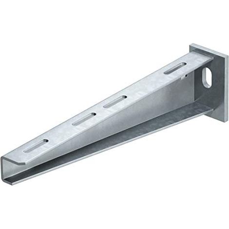 OBO Bettermann Voladizo de pared y poste con placa de cabeza soldada B410mm acero cincado por inmersión en caliente, 6419763