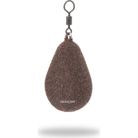 Plomo plano para carpas con eslabón giratorio, color marrón, 80 g (1/3)